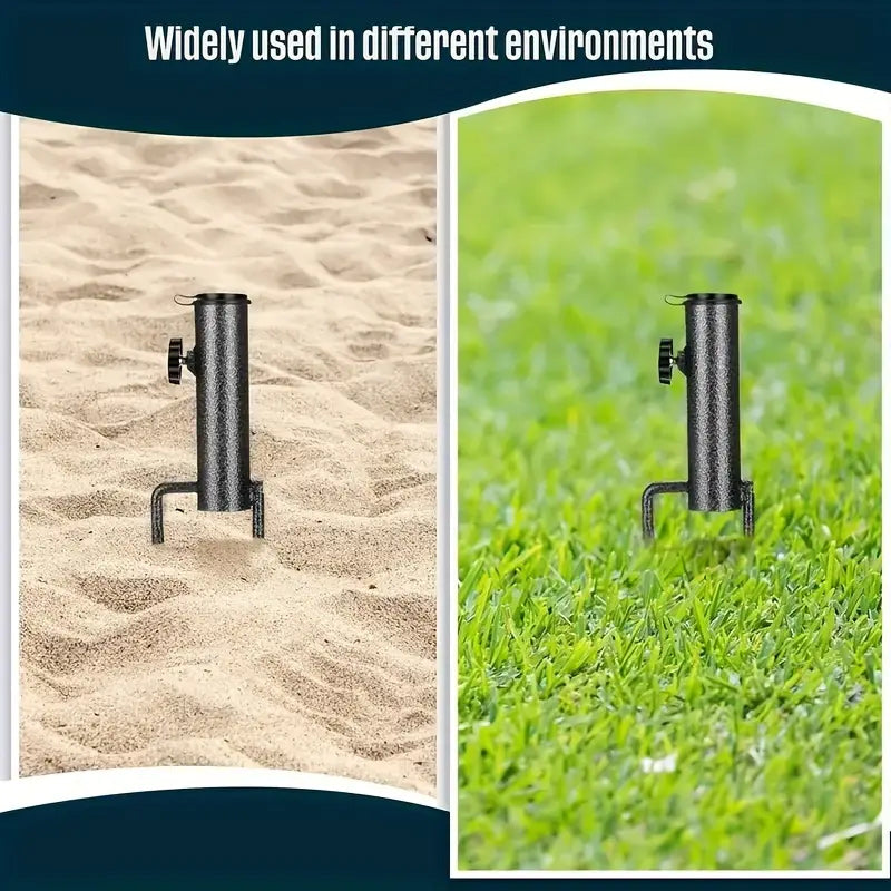 BowLift | Heavy-Duty Adjustable Spiral Ground Anchor Umbrella Holder