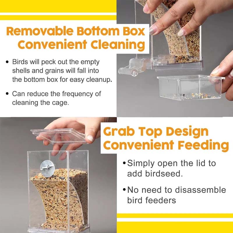 Automatic overflow protection Transparent bird feeder | Bowlift