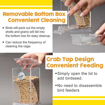 Automatic overflow protection Transparent bird feeder | Bowlift