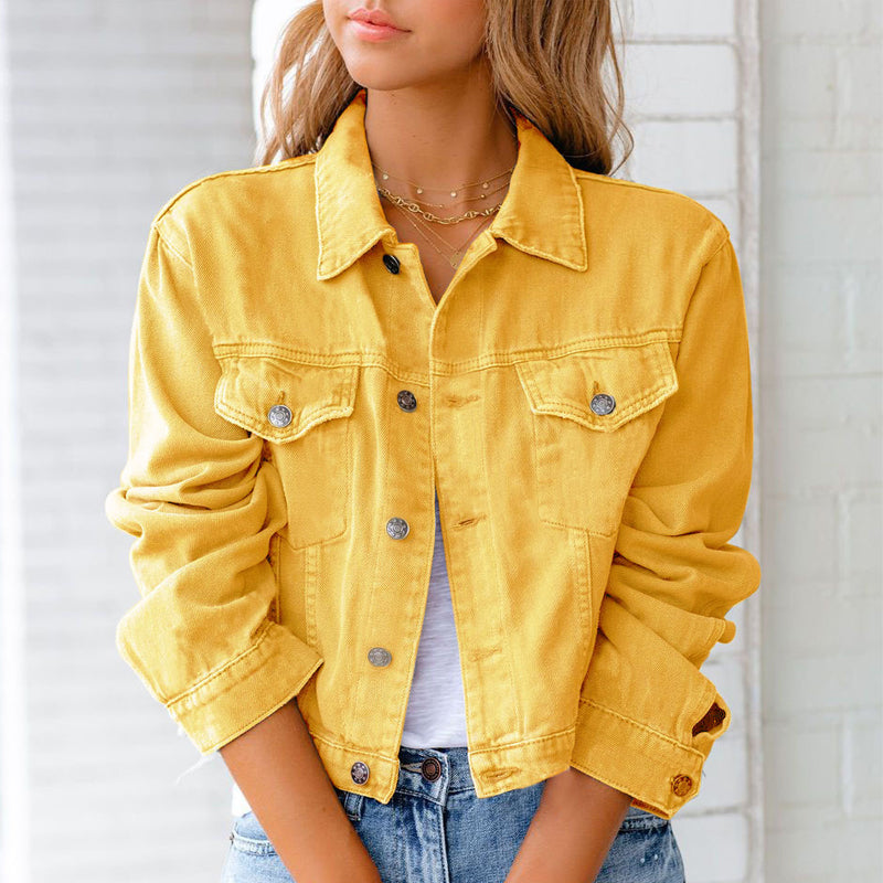 Skanto | 2022 Women's Long Sleeve Casual Jacket Denim Jacket
