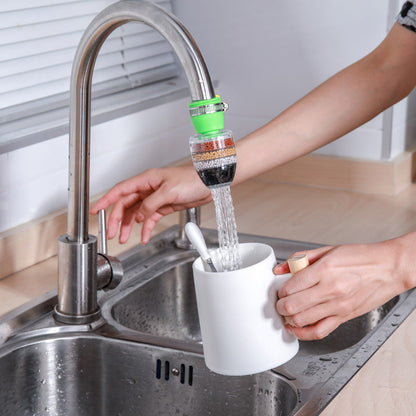 Multi-stage kitchen faucet filter