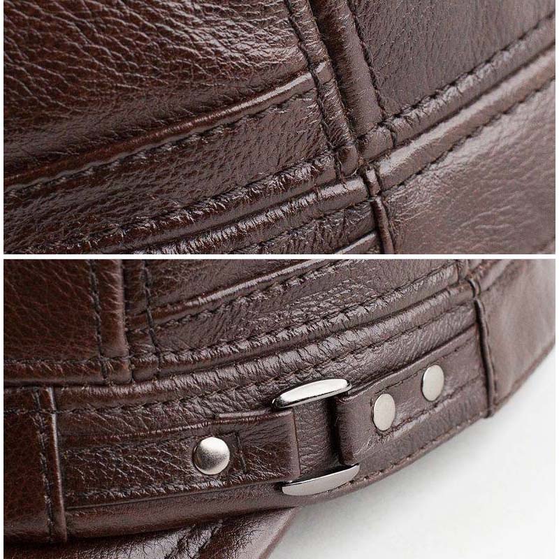 Skanto | New Men's Winter Hat with Lambskin Ear Protection Flat Brim