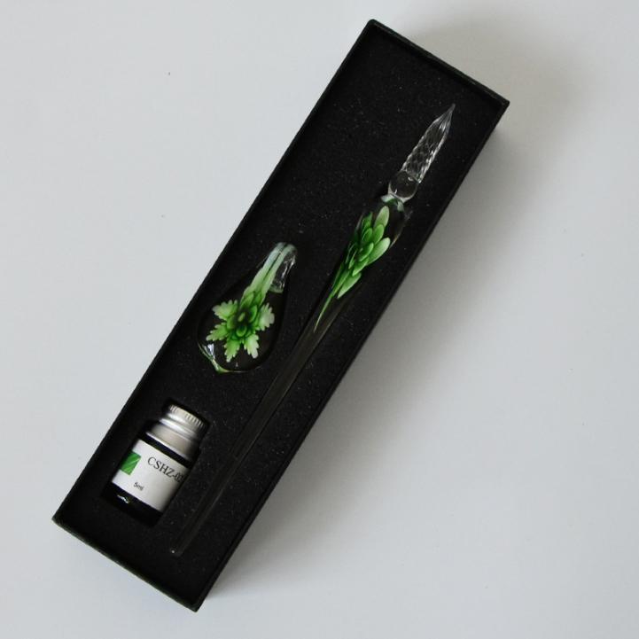 Glass Calligraphy Pen Set with Ink and Pen Holder