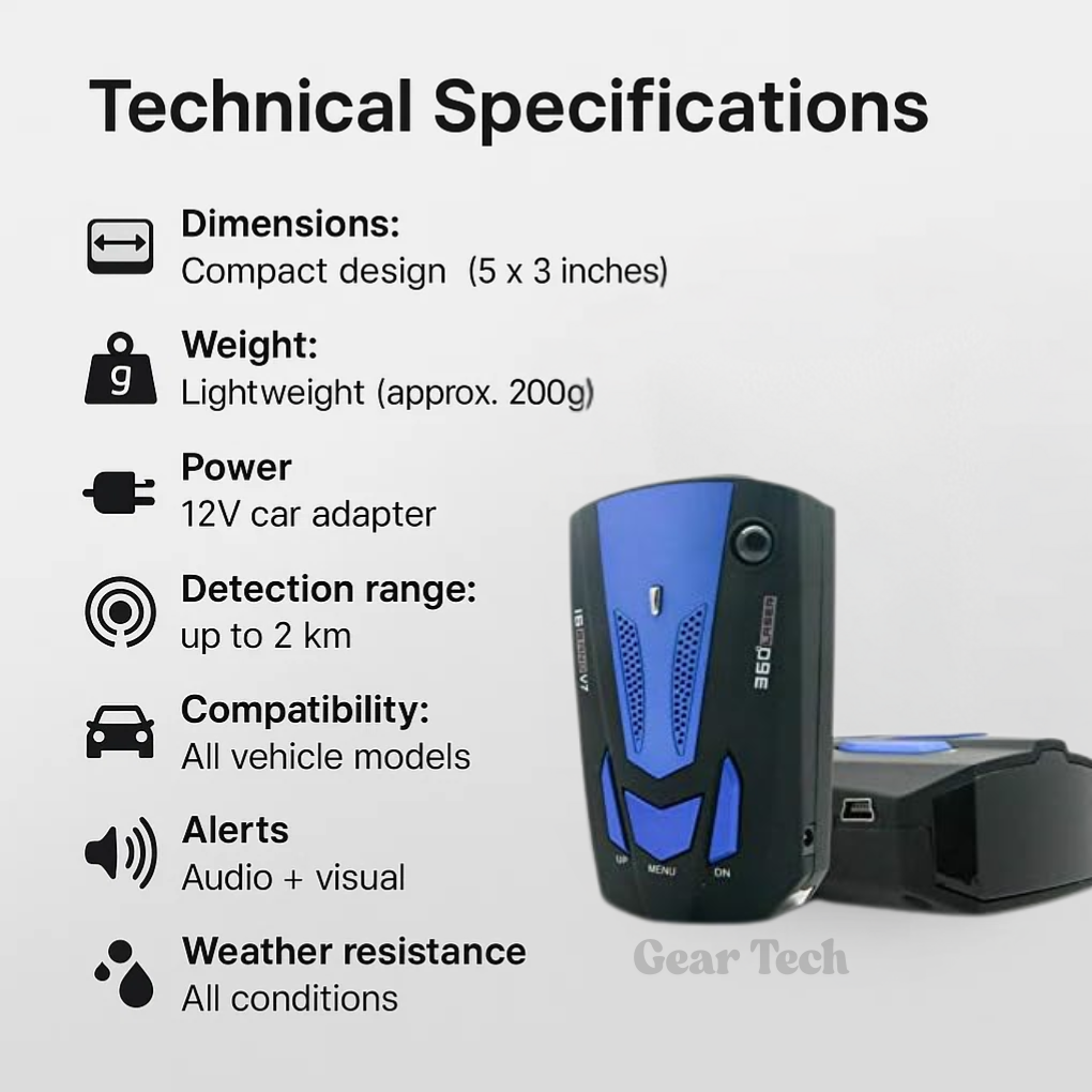 BowLift | Radar Detector UK – Flash Speed Camera Detector with Precision Long-Range Detection for Safe Driving