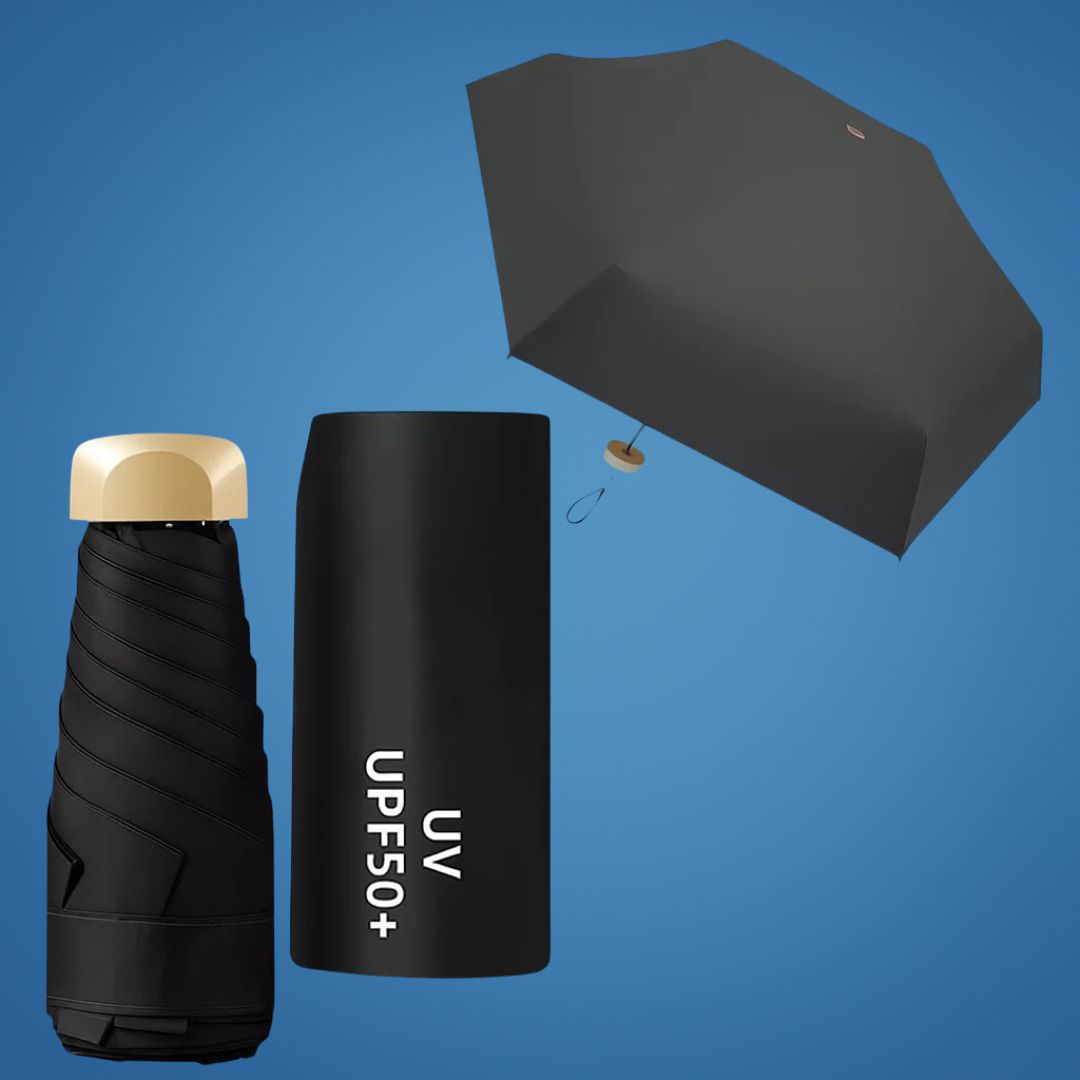 UrbanBrolly | Mini foldable umbrella UV – Sun protection UPF 50+ – Water-repellent – Lightweight and pocket-friendly for travel use Karnz