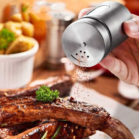Stainless Steel Spice Jar With Rotate Cover Bowlift