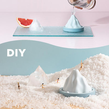 Reusable Silicone Snow Mountain Iceberg Ice Cube Mold with Lid | Bowlift
