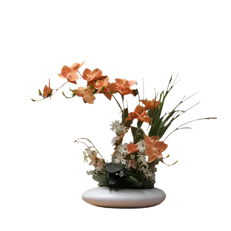 Frendorf | OrchidElegance Artificial Orchid Assortment – Lifelike Flower Arrangement in a Modern Vase