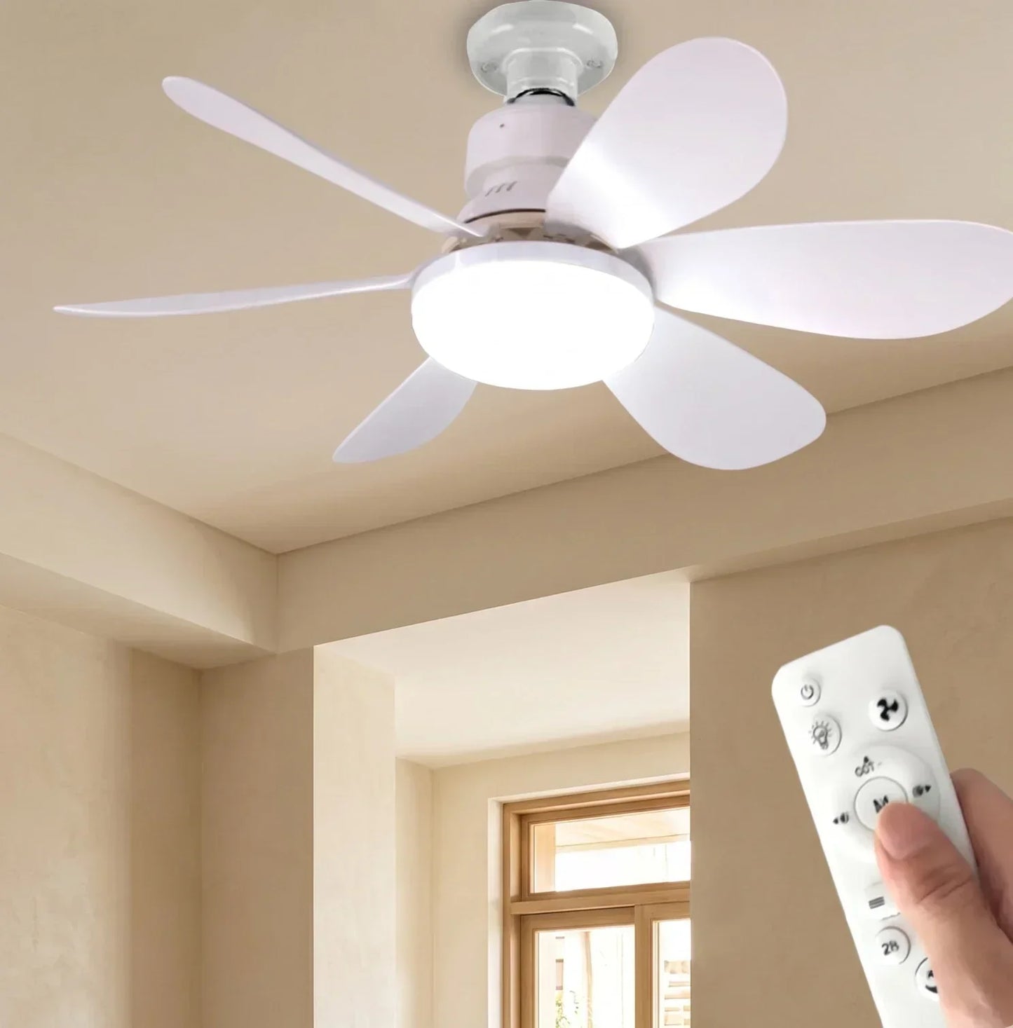 Ceiling Fan LED with Remote and Dimmable Light | Skanto