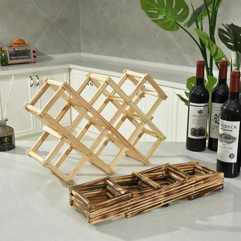 Skanto | Foldable Freestanding Wooden Wine Rack