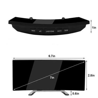 Skanto | Curved LED Digital Alarm Clock - Rass