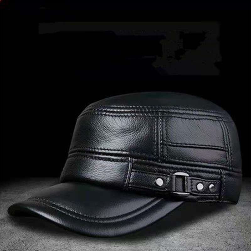 Skanto | New Men's Winter Hat with Lambskin Ear Protection Flat Brim