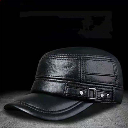 Skanto | New Men's Winter Hat with Lambskin Ear Protection Flat Brim