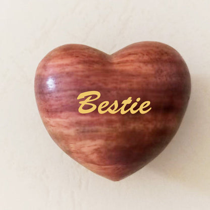 BowLift | Small Pocket Hug Wooden Heart Token