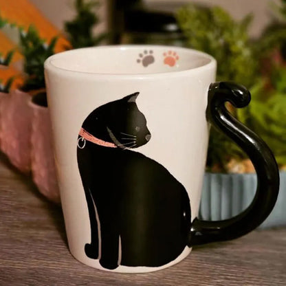 Skanto | Cute Handmade Black Cat Lucky Coffee Mug