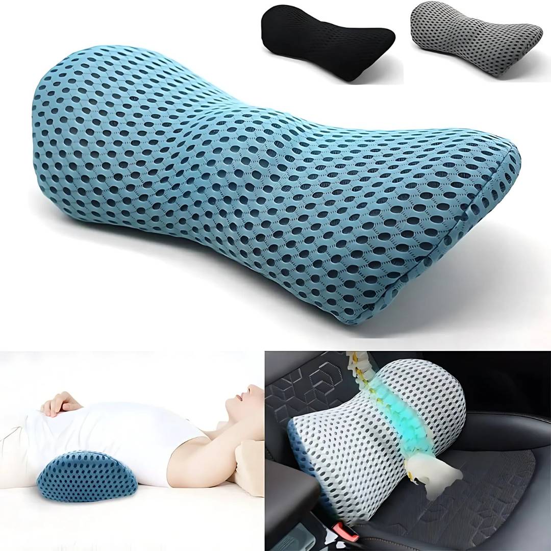 BowLift | Ergonomic Lumbar Support Cushion for Lower Back Pain Relief - Ideal for Office, Driving, and Home Use