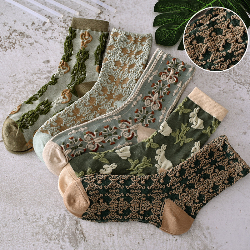 Skanto | Women's Floral Cotton SOCKS