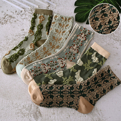 Skanto | Women's Floral Cotton SOCKS
