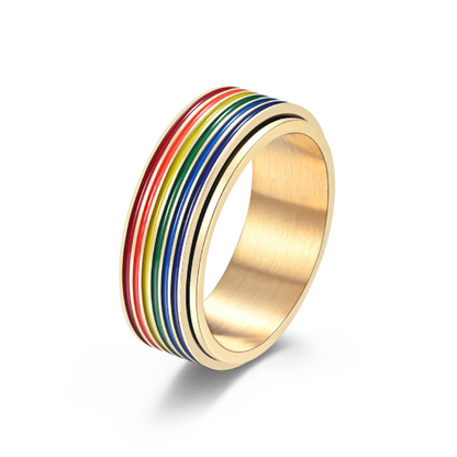 BowLift | Titanium Rainbow Ring