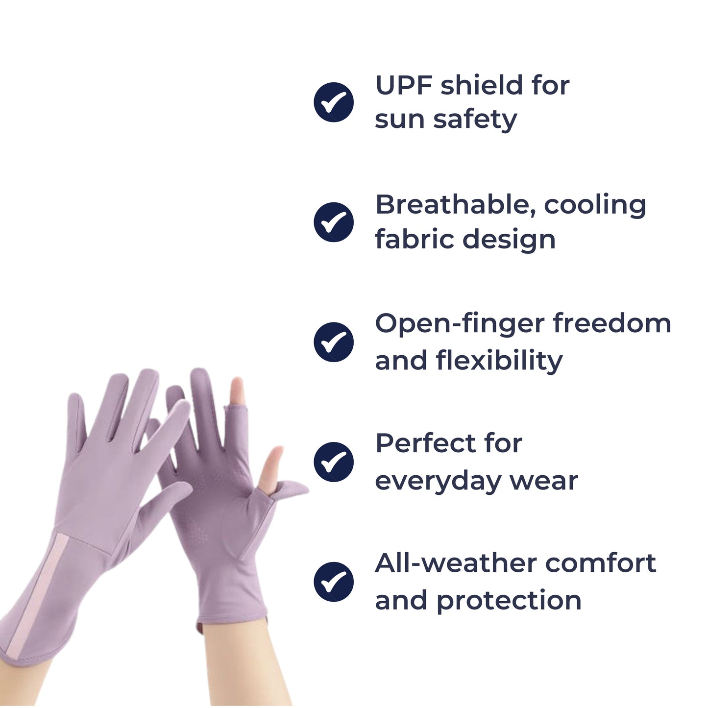 Breathable Cooling Fabric – Open Finger Touchscreen – Lightweight Comfort – Outdoor Driving & Cycling Bowlift