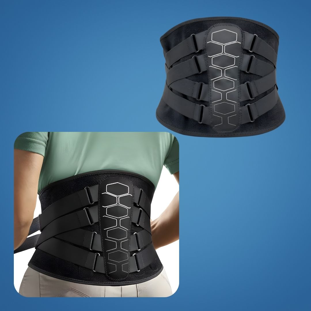 Ultra-Breathable Lower Back Brace - Lightweight Stabilizing Wrap for Pain Relief and Posture Support Skanto