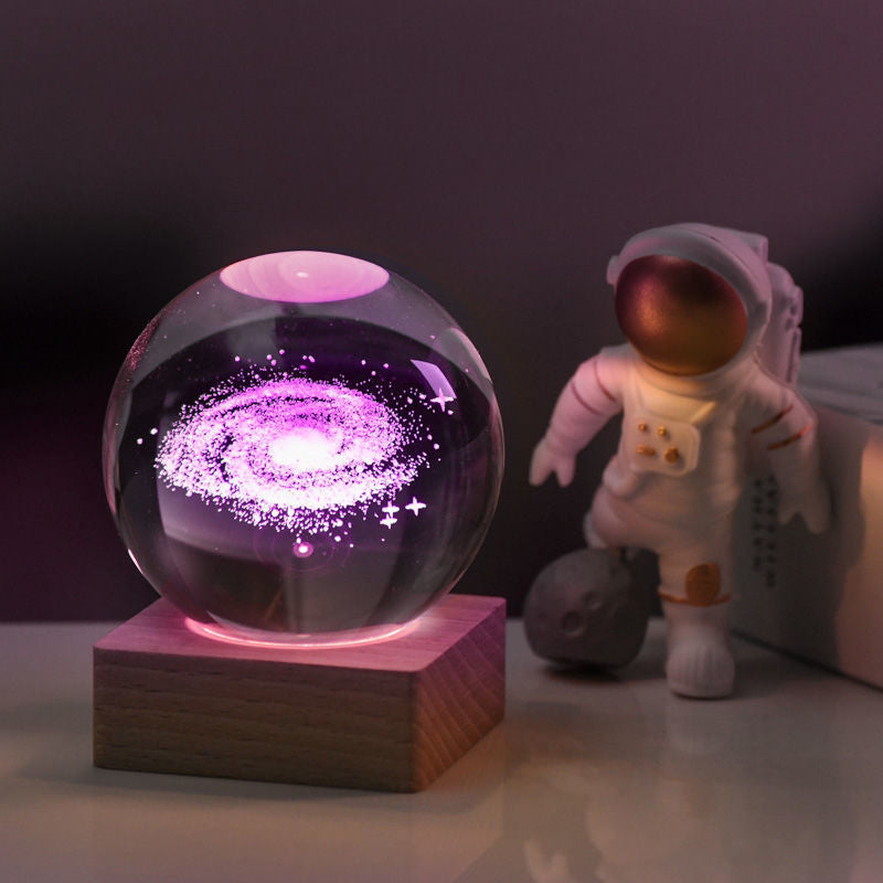 Skanto | 3D Galaxy Crystal Ball Night Light Decor Lamp