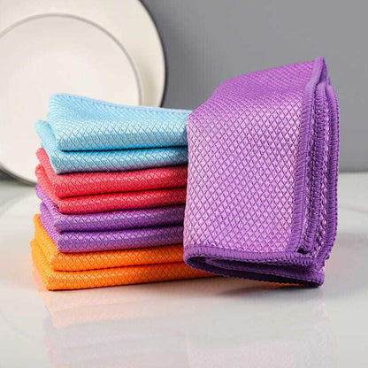 Fish Scale Microfiber Cloth Polishing Cleaning Cloth Set of 5 Pieces | Karnz