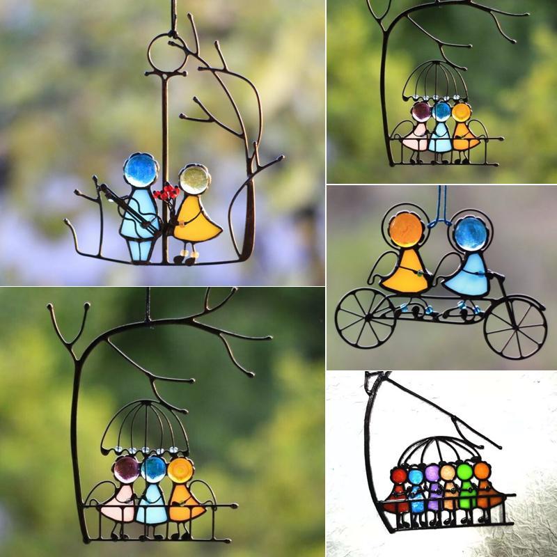 Stained Glass Hangings Suncatcher Art Decoration Gift | Karnz