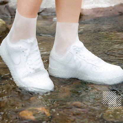 Waterproof silicone overshoes for outdoor use, 1 pair