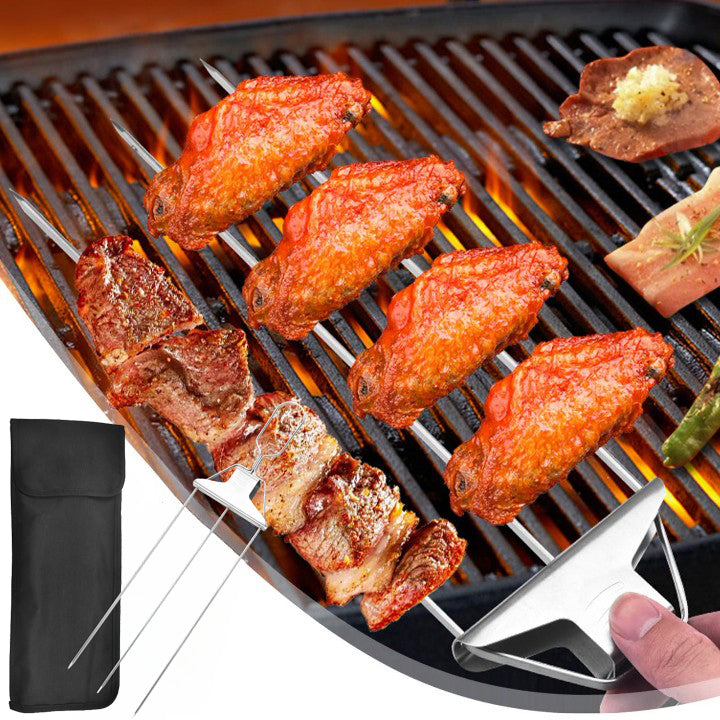3 Way Grilling Skewers, Stainless Steel Skewers for BBQ | Bowlift