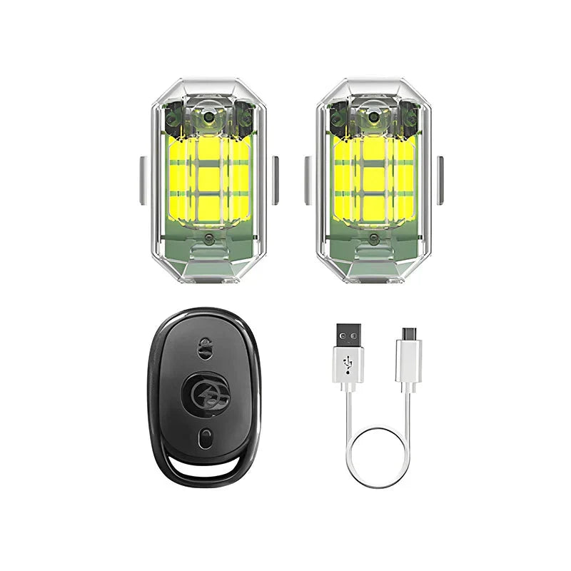 BowLift | Wireless LED Motorcycle Tail Light – Rechargeable Remote Control for Brake and Warning Light
