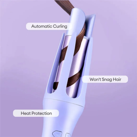 Skanto | 2-in-1 Rotating Ceramic Curling Iron, 1.26 in Automatic Hair Curler