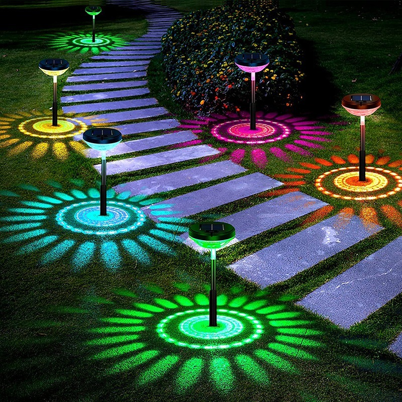 BowLift | Solar Garden Lamp with Color Change – LED Garden Lighting for Outdoor Use with Flower Pattern