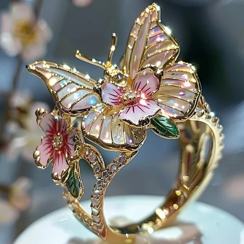 Butterfly flower ring | Bowlift