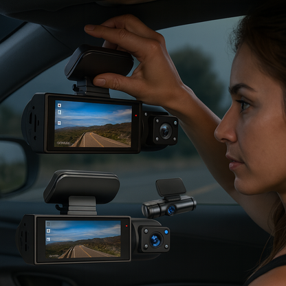 BowLift | Dash Cam Dual Camera 1080p Night Vision Wide Angle Car DVR