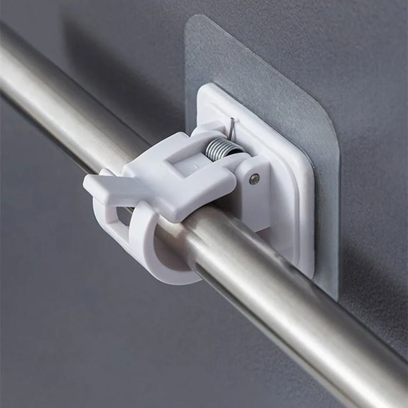 BowLift | Nail-free Adjustable Curtain Rod Sticky Hook (1 Set of 2)