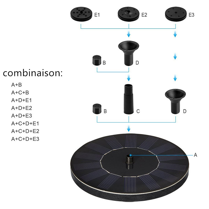 Solar fountain pump for outdoor use | Bowlift