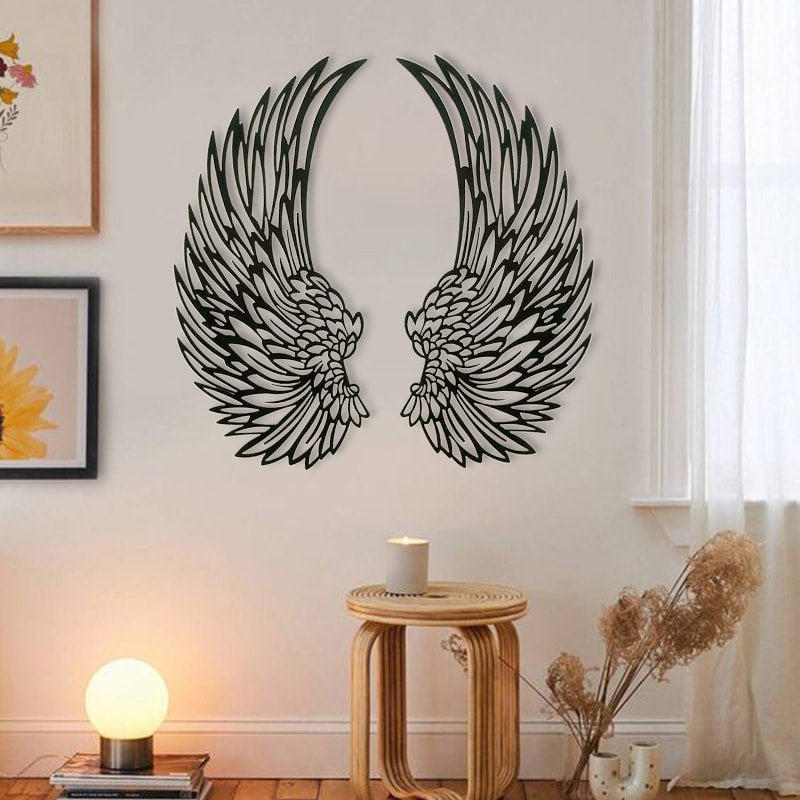 BowLift | Metal wall art with angel wings and LED lights