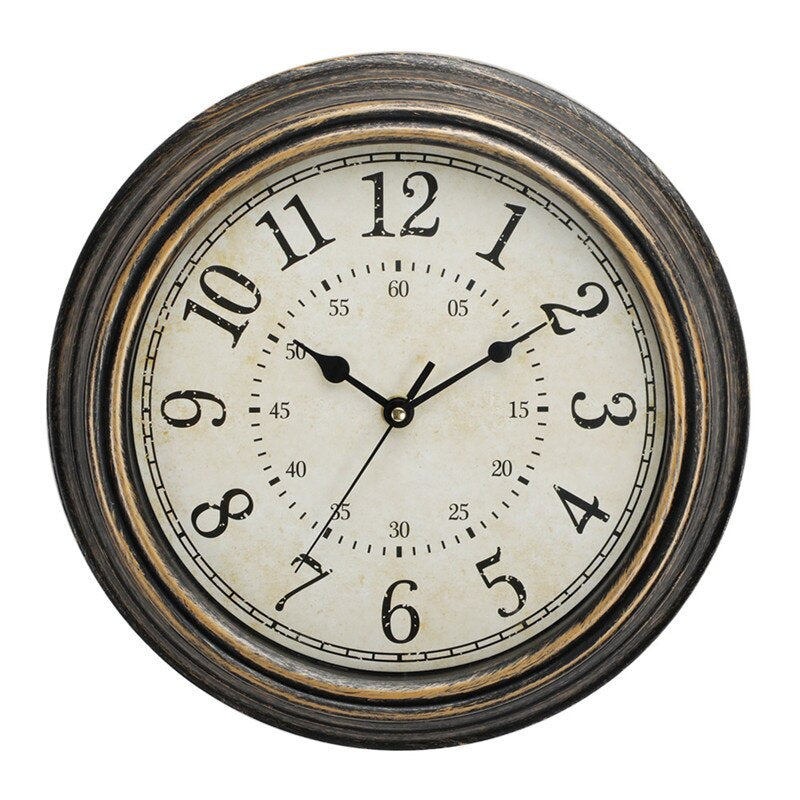 BowLift | Vintage Retro Wall Clock with Wood Look – Timeless Design