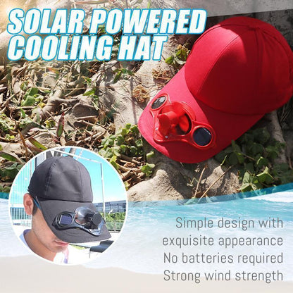 Solar-powered cooling cap