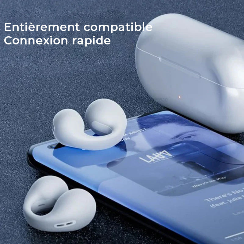 Bone Conduction Headphones with Wireless Ear Clip | Karnz