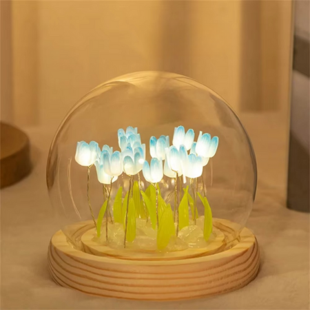 Skanto | Handmade Artificial Tulip LED Night Light Table Lamp for Bedroom and Gift Decor