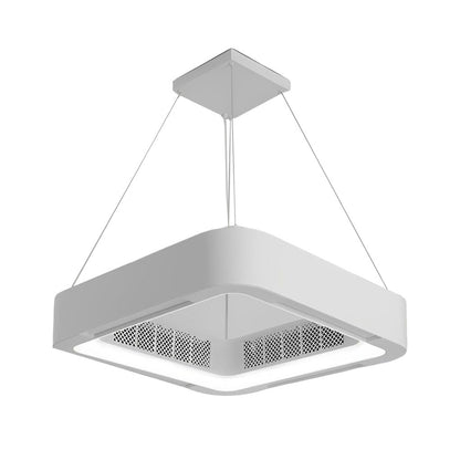 Skanto | Modern bladeless ceiling fan with LED lighting and chandelier