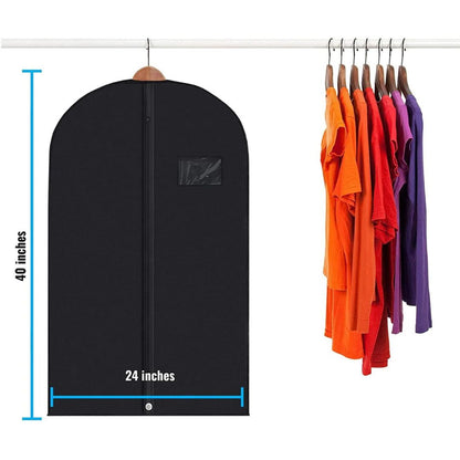 BowLift | 5 Premium Garment Bags - With Transparent Window, Water-Repellent - 40"/54" Inches