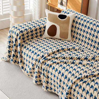 Cozy Houndstooth Sofa Cover - Modern, stylish and durable sofa protector | Karnz