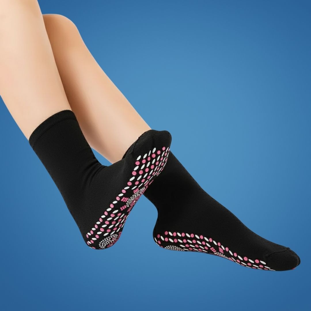 Heating Socks – Magnetic Therapy – Breathable Slimming Thermal Socks for Cold Feet Relief – Boosts Circulation & Comfort Bowlift