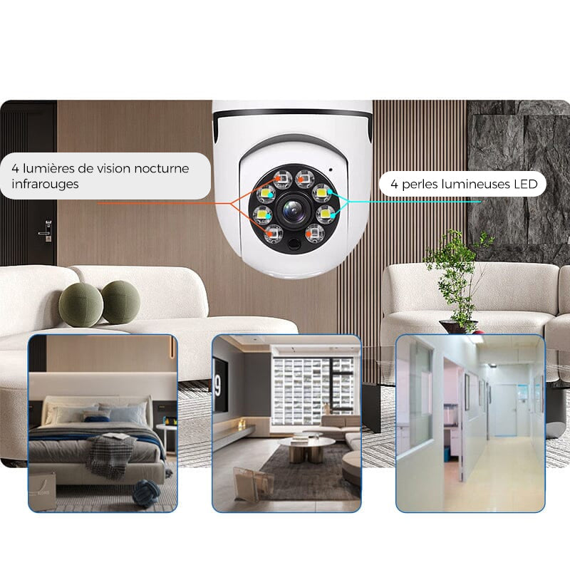 Wireless Wi-Fi Security Camera with Light Bulb | Karnz