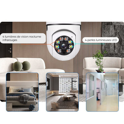 Wireless Wi-Fi Security Camera with Light Bulb | Karnz