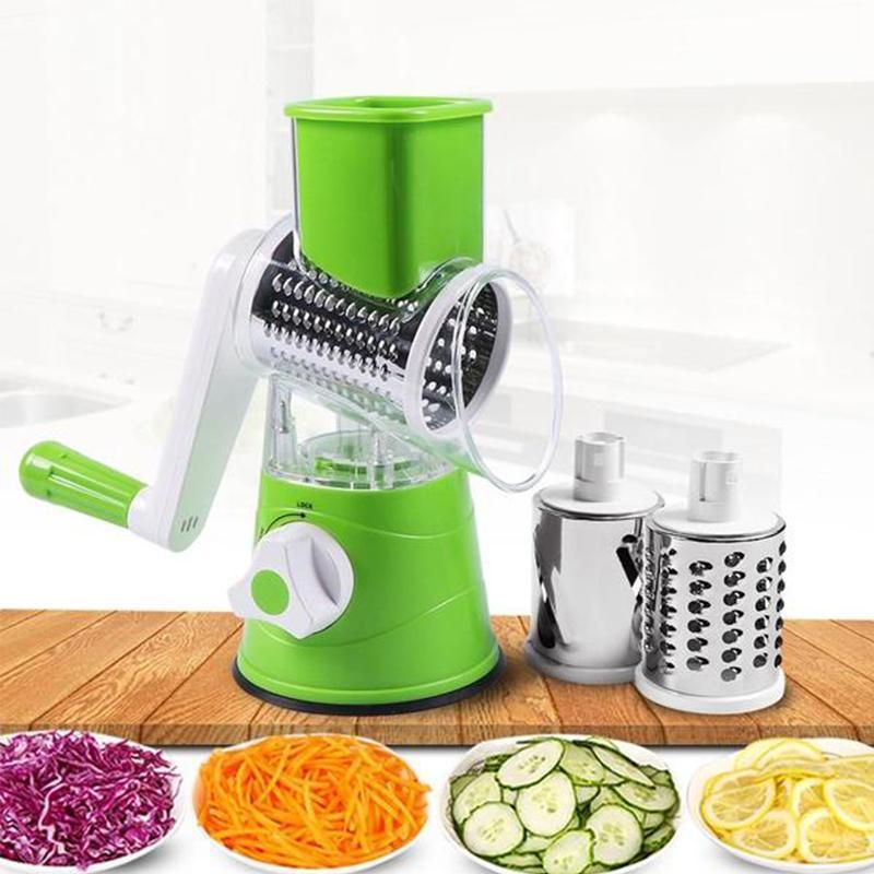 Skanto | 3-in-1 Rotary Grater Vegetable Slicer