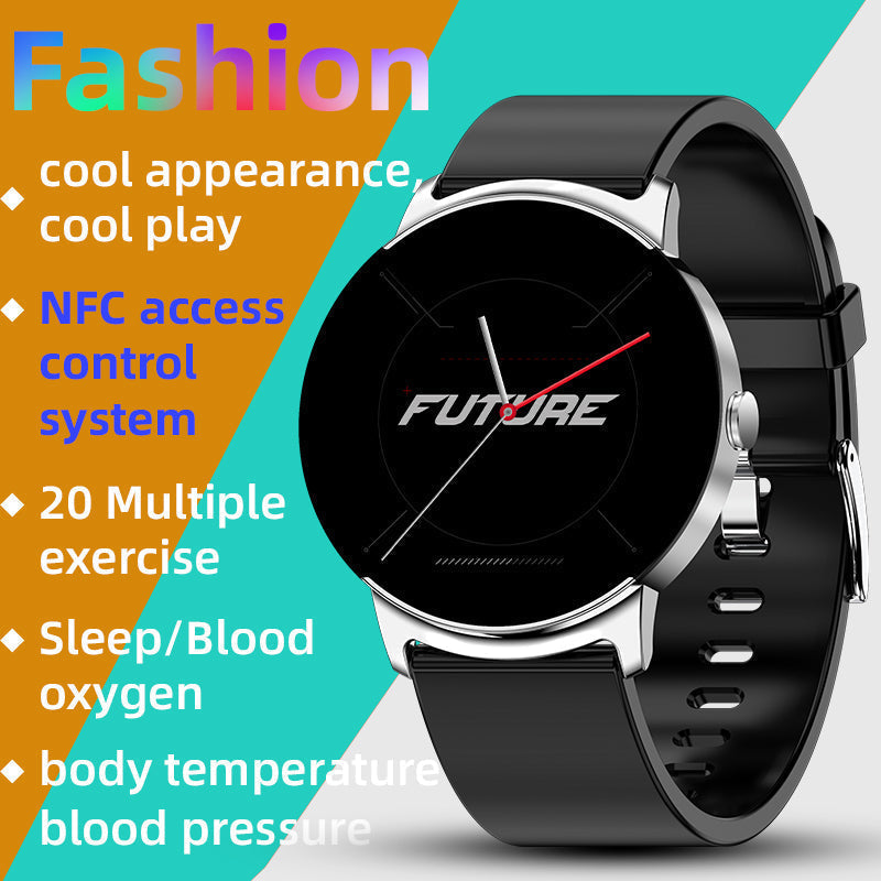 Brehn | BCKS02 Blood Sugar Measurement, Blood Oxygen, Blood Pressure, Heart Rate Bluetooth Smartwatch